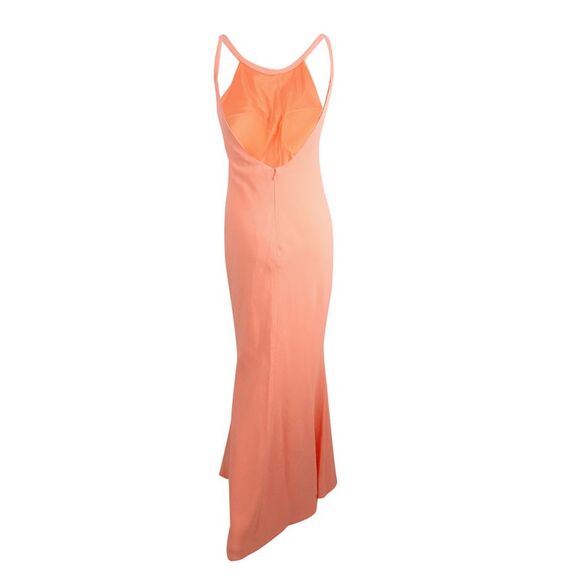 Calvin Klein Women's V-Back Halter Gown - Peach - Picture 2 of 2